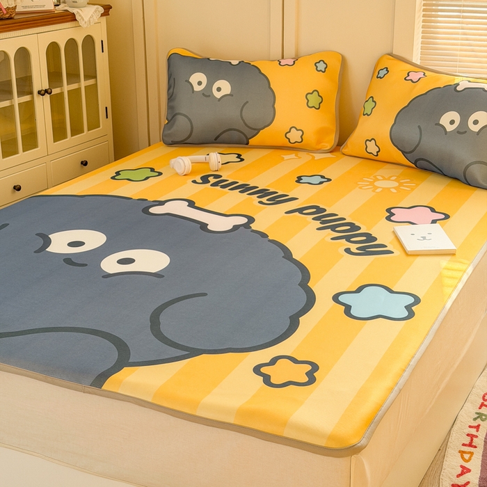 91家纺网 家纺一手货源 找家纺 潮邦创意家居 2026新款A类小冰皮软席油光冰丝席-巴波布布系列【含A类检测报告】 布布啵啵