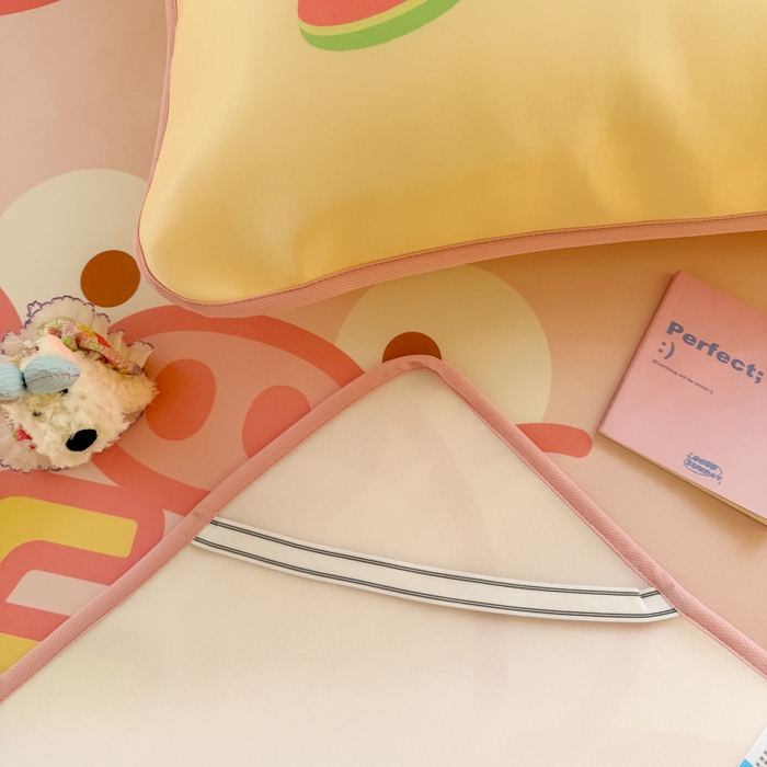 91家纺网 家纺一手货源 找家纺 潮邦创意家居 2026新款A类小冰皮软席油光冰丝席-巴波布布系列【含A类检测报告】 布布朵朵