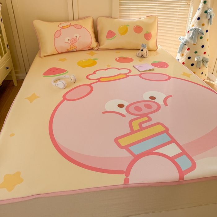 91家纺网 家纺一手货源 找家纺 潮邦创意家居 2026新款A类小冰皮软席油光冰丝席-巴波布布系列【含A类检测报告】 布布朵朵