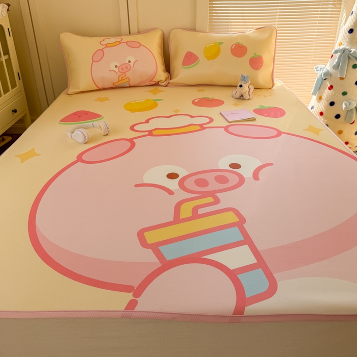 91家纺网 家纺一手货源 找家纺 潮邦创意家居 2026新款A类小冰皮软席油光冰丝席-巴波布布系列【含A类检测报告】 布布朵朵