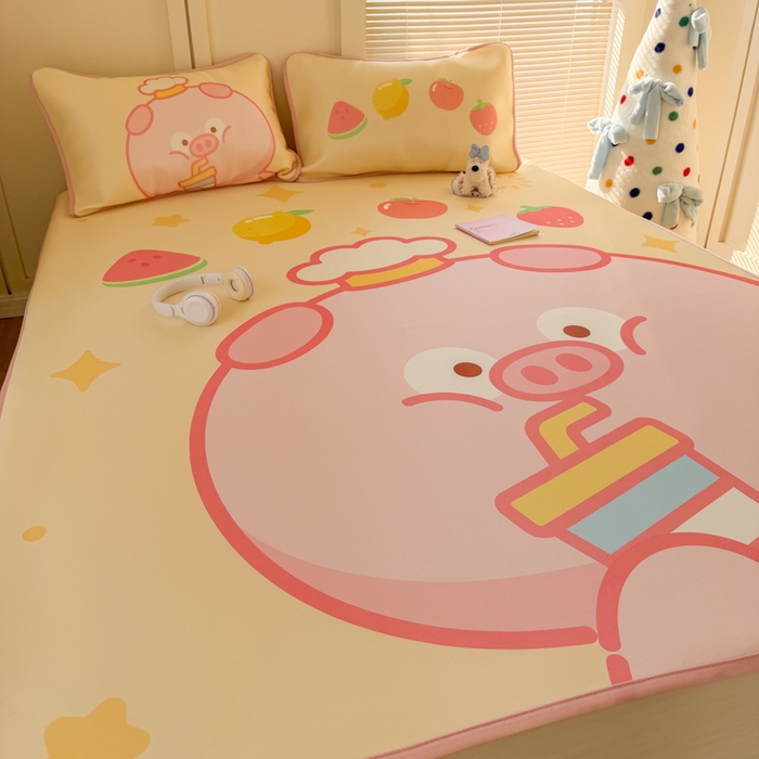 91家纺网 家纺一手货源 找家纺 潮邦创意家居 2026新款A类小冰皮软席油光冰丝席-巴波布布系列【含A类检测报告】 布布朵朵