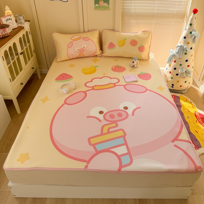 91家纺网 家纺一手货源 找家纺 潮邦创意家居 2026新款A类小冰皮软席油光冰丝席-巴波布布系列【含A类检测报告】 布布朵朵