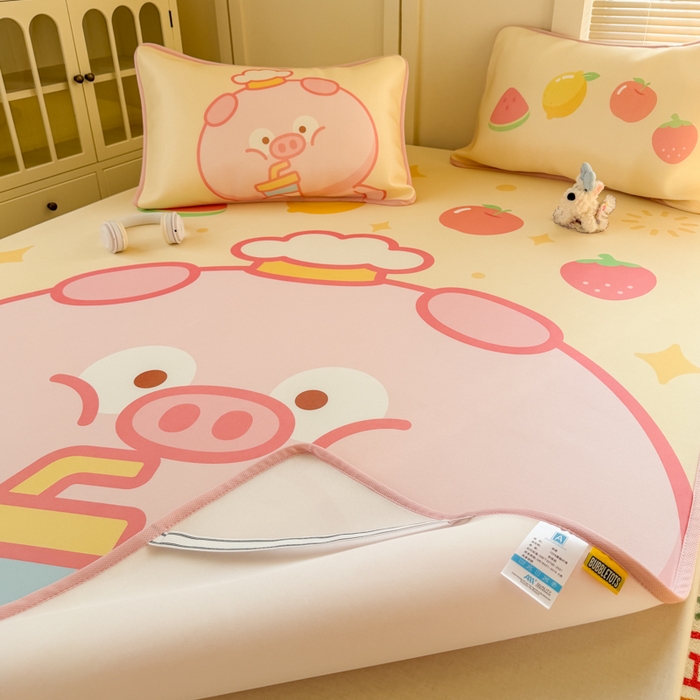 91家纺网 家纺一手货源 找家纺 潮邦创意家居 2026新款A类小冰皮软席油光冰丝席-巴波布布系列【含A类检测报告】 布布朵朵