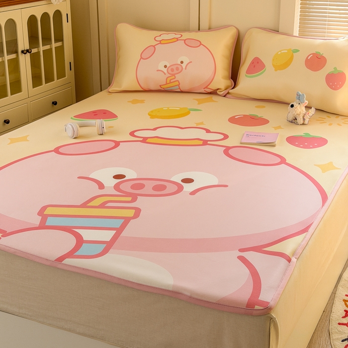 91家纺网 家纺一手货源 找家纺 潮邦创意家居 2026新款A类小冰皮软席油光冰丝席-巴波布布系列【含A类检测报告】 布布朵朵