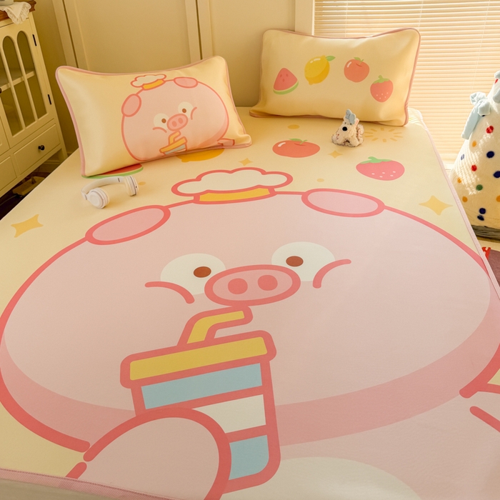 91家纺网 家纺一手货源 找家纺 潮邦创意家居 2026新款A类小冰皮软席油光冰丝席-巴波布布系列【含A类检测报告】 布布朵朵