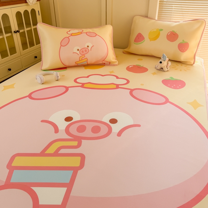 91家纺网 家纺一手货源 找家纺 潮邦创意家居 2026新款A类小冰皮软席油光冰丝席-巴波布布系列【含A类检测报告】 布布朵朵