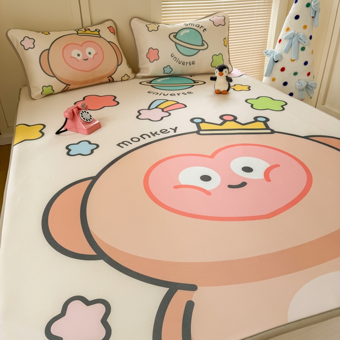 91家纺网 家纺一手货源 找家纺 潮邦创意家居 2026新款A类小冰皮软席油光冰丝席-巴波布布系列【含A类检测报告】 布布果果