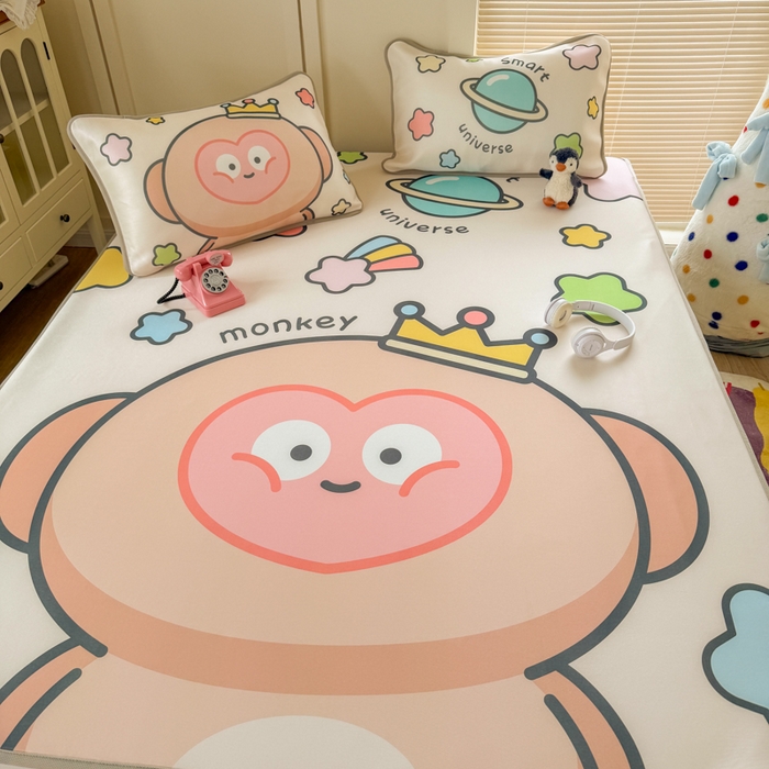 91家纺网 家纺一手货源 找家纺 潮邦创意家居 2026新款A类小冰皮软席油光冰丝席-巴波布布系列【含A类检测报告】 布布果果