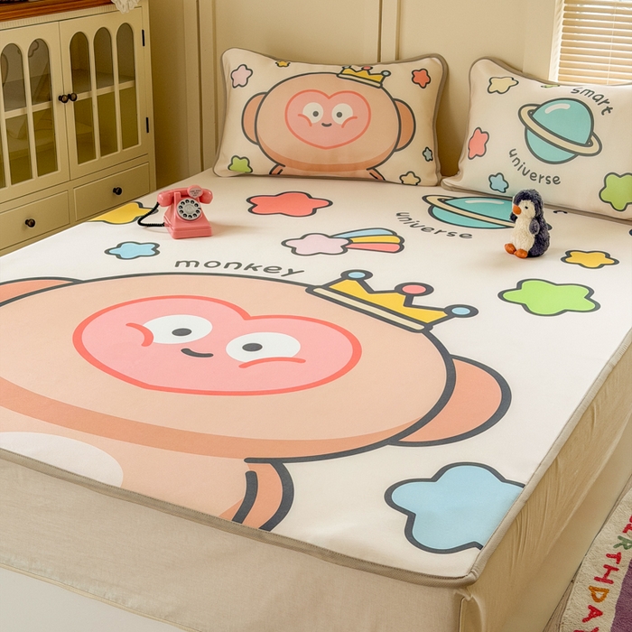 91家纺网 家纺一手货源 找家纺 潮邦创意家居 2026新款A类小冰皮软席油光冰丝席-巴波布布系列【含A类检测报告】 布布果果