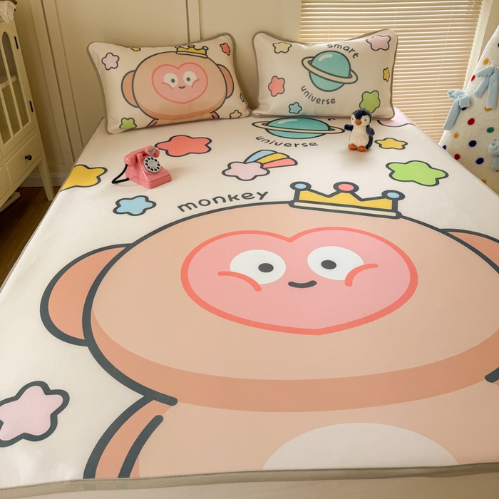 91家纺网 家纺一手货源 找家纺 潮邦创意家居 2026新款A类小冰皮软席油光冰丝席-巴波布布系列【含A类检测报告】 布布果果