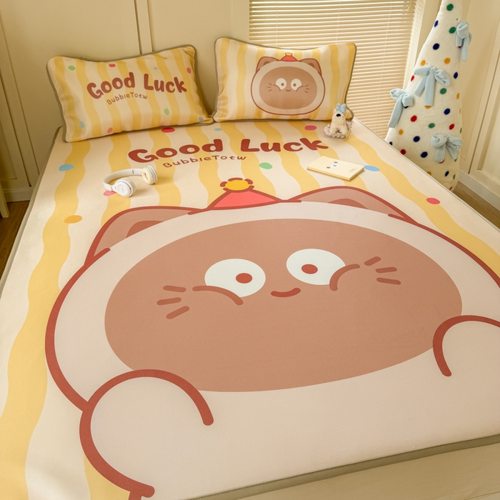 91家纺网 家纺一手货源 找家纺 潮邦创意家居 2026新款A类小冰皮软席油光冰丝席-巴波布布系列【含A类检测报告】 布布乐乐