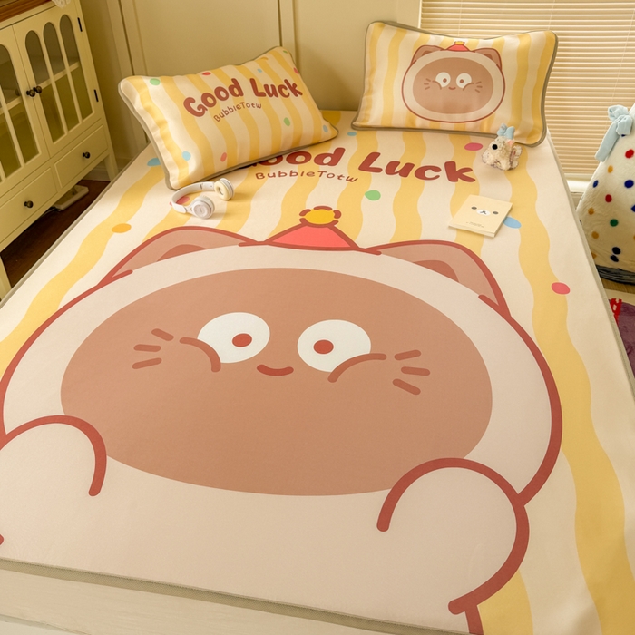 91家纺网 家纺一手货源 找家纺 潮邦创意家居 2026新款A类小冰皮软席油光冰丝席-巴波布布系列【含A类检测报告】 布布乐乐