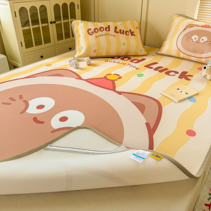 91家纺网 家纺一手货源 找家纺 潮邦创意家居 2026新款A类小冰皮软席油光冰丝席-巴波布布系列【含A类检测报告】 布布乐乐