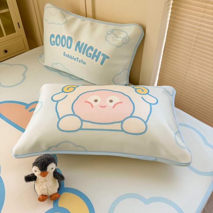 91家纺网 家纺一手货源 找家纺 潮邦创意家居 2026新款A类小冰皮软席油光冰丝席-巴波布布系列【含A类检测报告】 布布米米