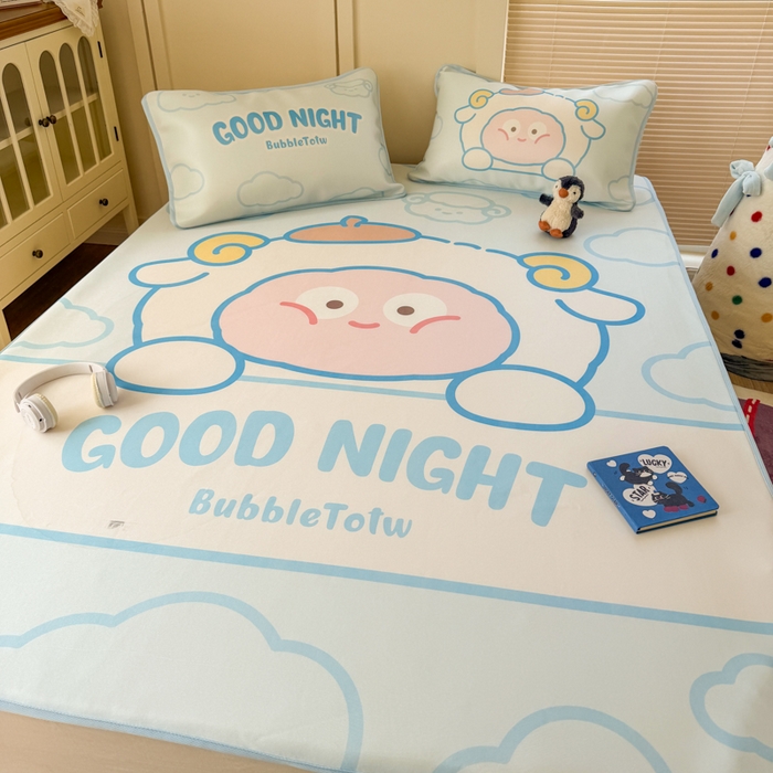 91家纺网 家纺一手货源 找家纺 潮邦创意家居 2026新款A类小冰皮软席油光冰丝席-巴波布布系列【含A类检测报告】 布布米米