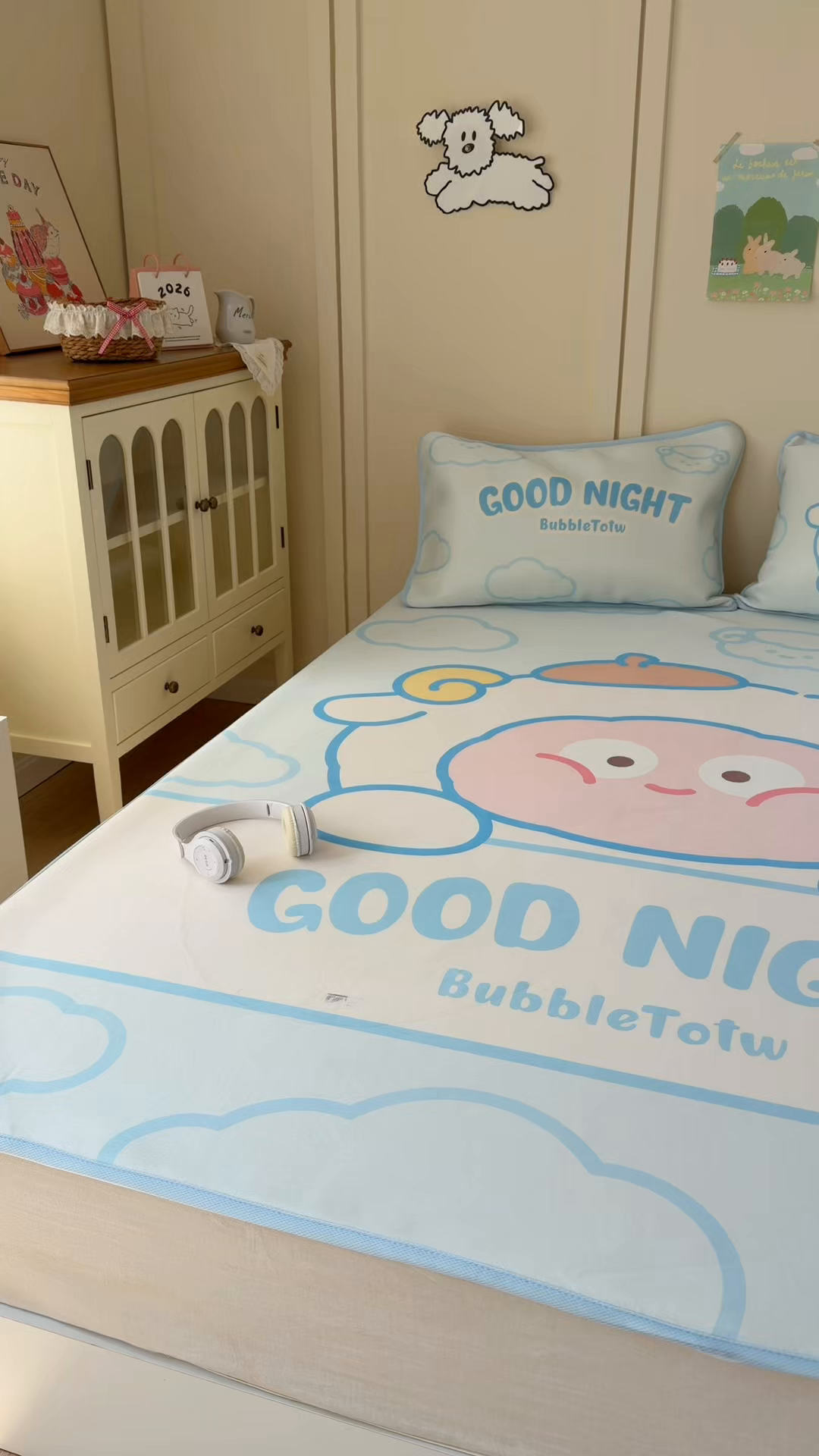 91家纺网 家纺一手货源 找家纺 潮邦创意家居 2026新款A类小冰皮软席油光冰丝席-巴波布布系列【含A类检测报告】 布布米米