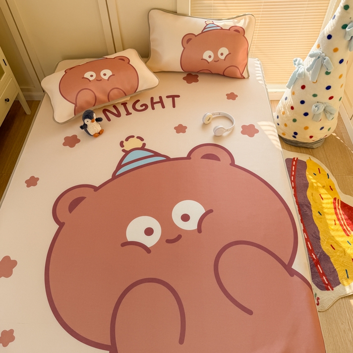 91家纺网 家纺一手货源 找家纺 潮邦创意家居 2026新款A类小冰皮软席油光冰丝席-巴波布布系列【含A类检测报告】 布布糯糯