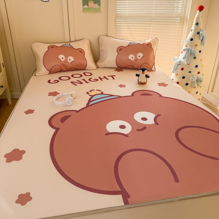 91家纺网 家纺一手货源 找家纺 潮邦创意家居 2026新款A类小冰皮软席油光冰丝席-巴波布布系列【含A类检测报告】 布布糯糯