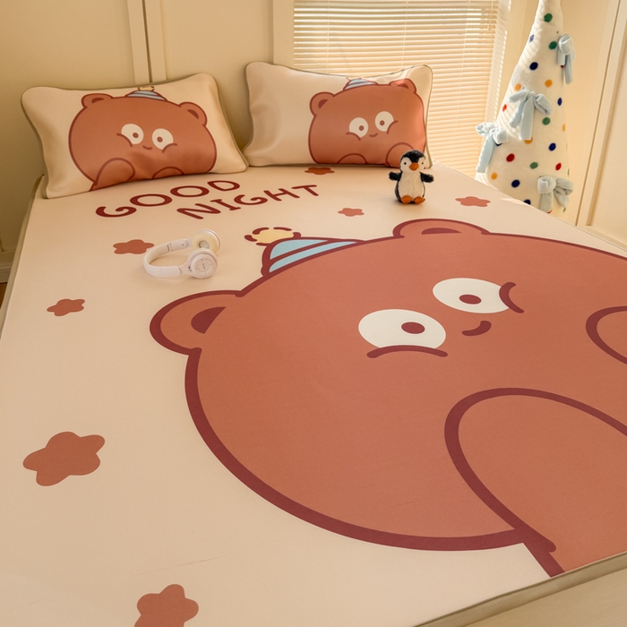 91家纺网 家纺一手货源 找家纺 潮邦创意家居 2026新款A类小冰皮软席油光冰丝席-巴波布布系列【含A类检测报告】 布布糯糯