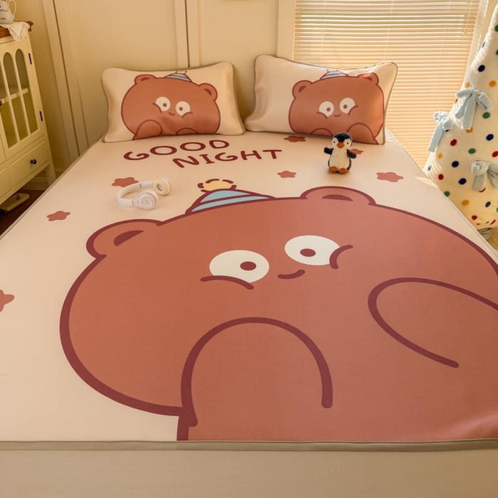 91家纺网 家纺一手货源 找家纺 潮邦创意家居 2026新款A类小冰皮软席油光冰丝席-巴波布布系列【含A类检测报告】 布布糯糯