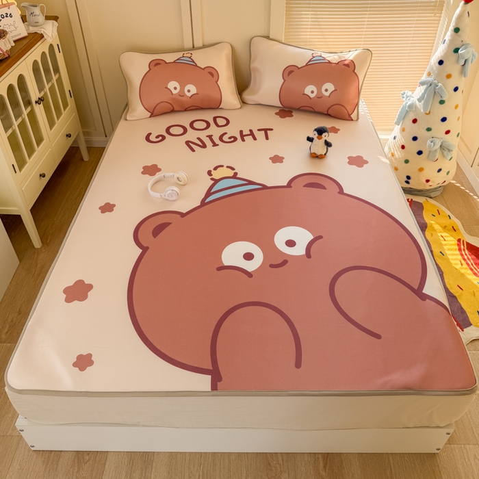 91家纺网 家纺一手货源 找家纺 潮邦创意家居 2026新款A类小冰皮软席油光冰丝席-巴波布布系列【含A类检测报告】 布布糯糯