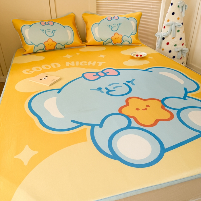 91家纺网 家纺一手货源 找家纺 潮邦创意家居 2026新款A类小冰皮软席油光冰丝席-巴波布布系列【含A类检测报告】 布布泡泡