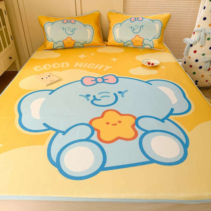 91家纺网 家纺一手货源 找家纺 潮邦创意家居 2026新款A类小冰皮软席油光冰丝席-巴波布布系列【含A类检测报告】 布布泡泡