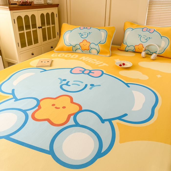 91家纺网 家纺一手货源 找家纺 潮邦创意家居 2026新款A类小冰皮软席油光冰丝席-巴波布布系列【含A类检测报告】 布布泡泡