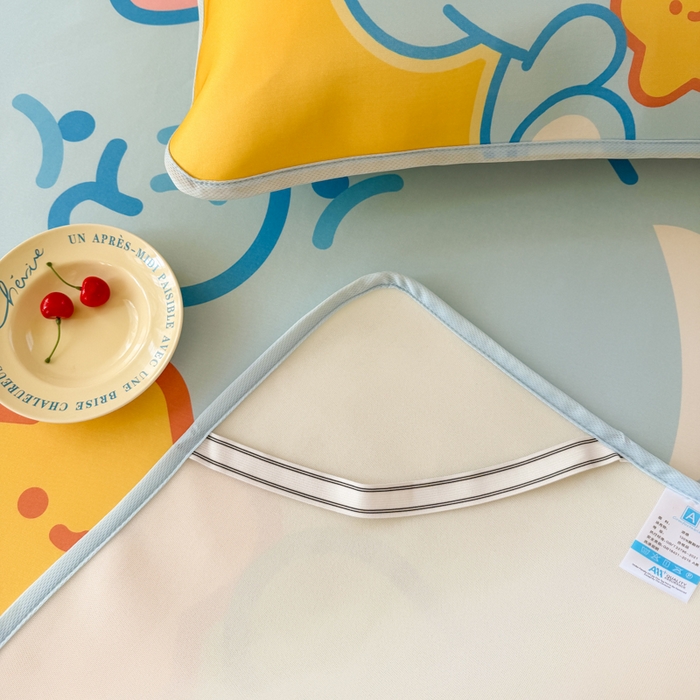 91家纺网 家纺一手货源 找家纺 潮邦创意家居 2026新款A类小冰皮软席油光冰丝席-巴波布布系列【含A类检测报告】 布布泡泡