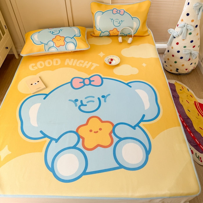 91家纺网 家纺一手货源 找家纺 潮邦创意家居 2026新款A类小冰皮软席油光冰丝席-巴波布布系列【含A类检测报告】 布布泡泡