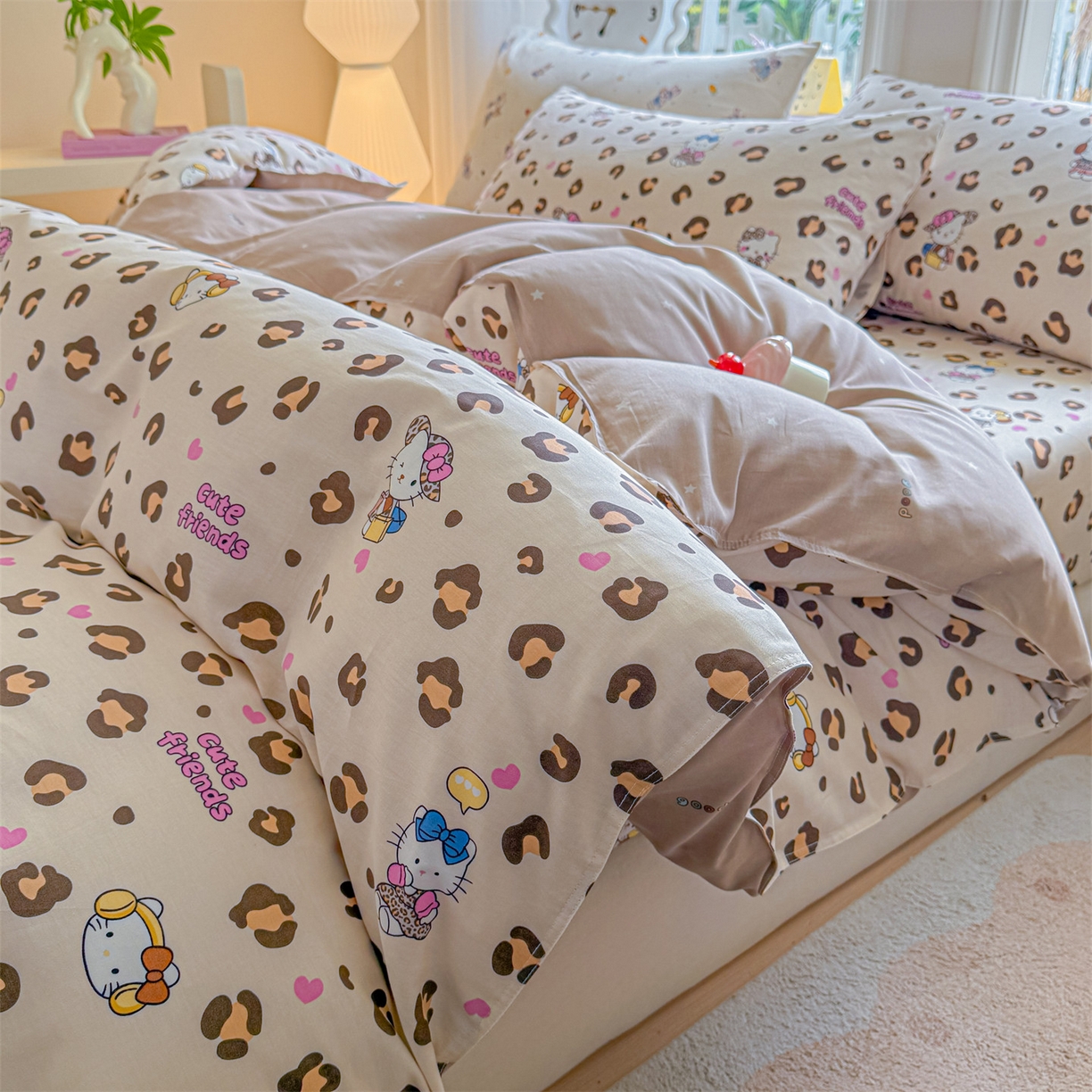 91家纺网 家纺一手货源 找家纺 （总）优眠坊 2026新款全棉印花小清新单品系列-四件套    学生三件套（预留缩水）