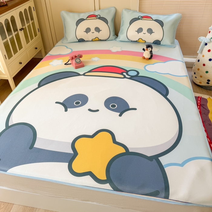 潮邦创意家居 2026新款A类小冰皮软席油光冰丝席-巴波布布系列【含A类检测报告】 布布圈圈