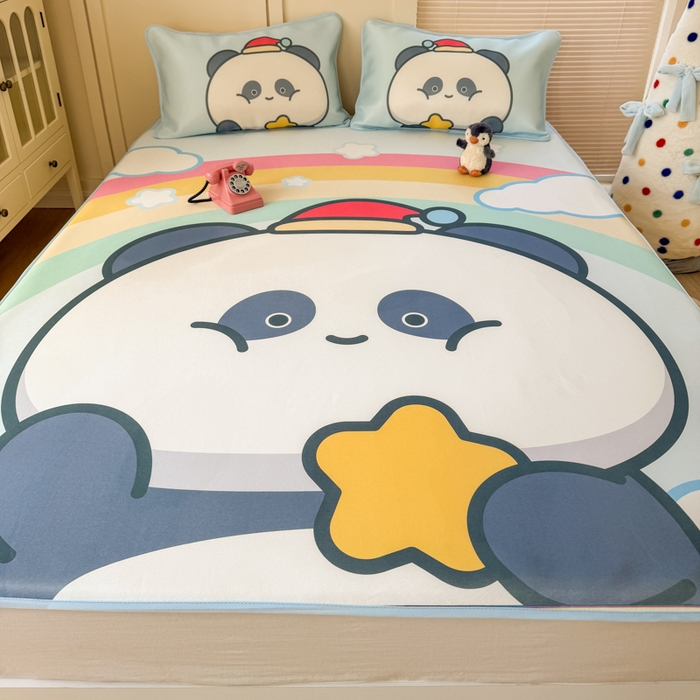 91家纺网 家纺一手货源 找家纺 潮邦创意家居 2026新款A类小冰皮软席油光冰丝席-巴波布布系列【含A类检测报告】 布布圈圈