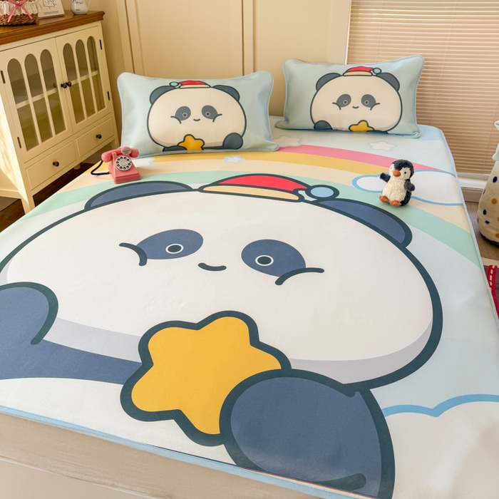 91家纺网 家纺一手货源 找家纺 潮邦创意家居 2026新款A类小冰皮软席油光冰丝席-巴波布布系列【含A类检测报告】 布布圈圈