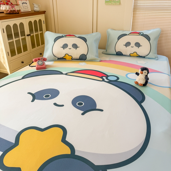 91家纺网 家纺一手货源 找家纺 潮邦创意家居 2026新款A类小冰皮软席油光冰丝席-巴波布布系列【含A类检测报告】 布布圈圈