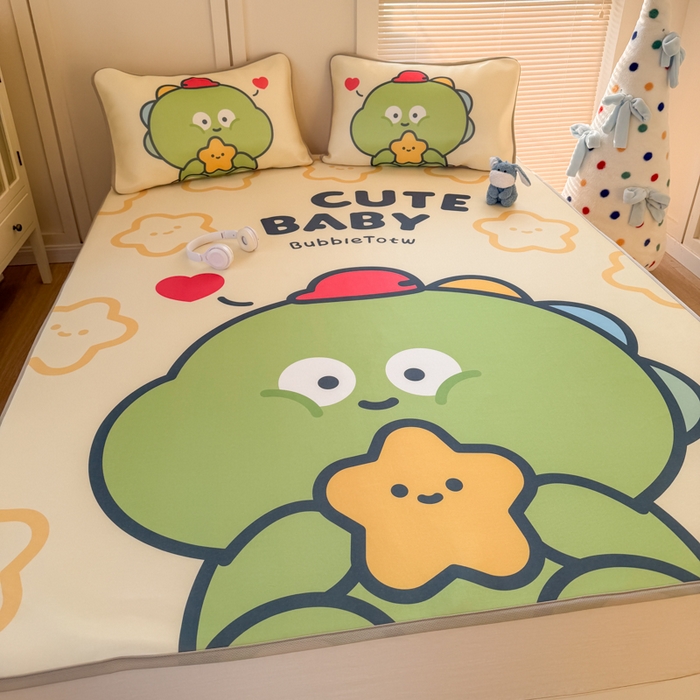 91家纺网 家纺一手货源 找家纺 潮邦创意家居 2026新款A类小冰皮软席油光冰丝席-巴波布布系列【含A类检测报告】 布布糖糖