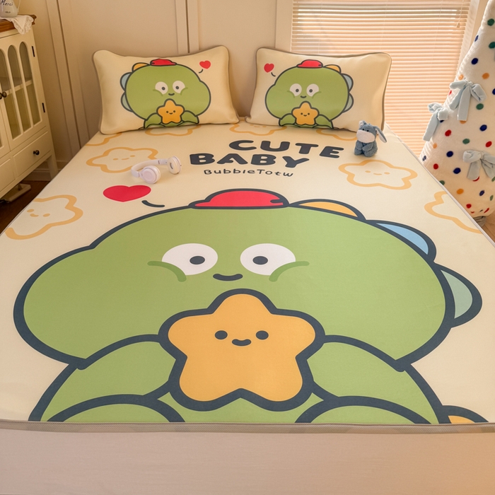 91家纺网 家纺一手货源 找家纺 潮邦创意家居 2026新款A类小冰皮软席油光冰丝席-巴波布布系列【含A类检测报告】 布布糖糖