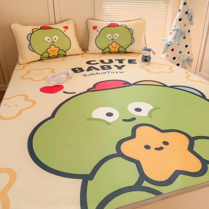 91家纺网 家纺一手货源 找家纺 潮邦创意家居 2026新款A类小冰皮软席油光冰丝席-巴波布布系列【含A类检测报告】 布布糖糖