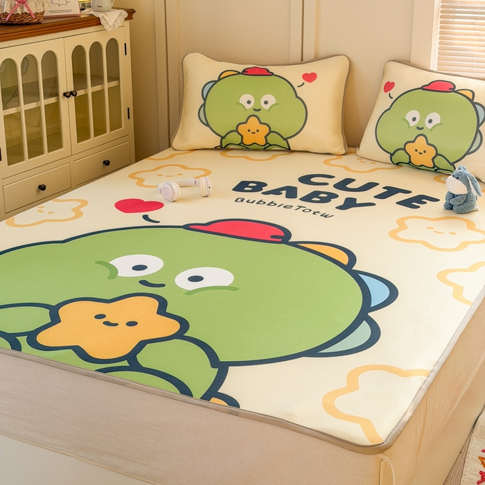 91家纺网 家纺一手货源 找家纺 潮邦创意家居 2026新款A类小冰皮软席油光冰丝席-巴波布布系列【含A类检测报告】 布布糖糖