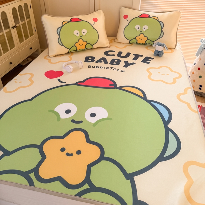 91家纺网 家纺一手货源 找家纺 潮邦创意家居 2026新款A类小冰皮软席油光冰丝席-巴波布布系列【含A类检测报告】 布布糖糖