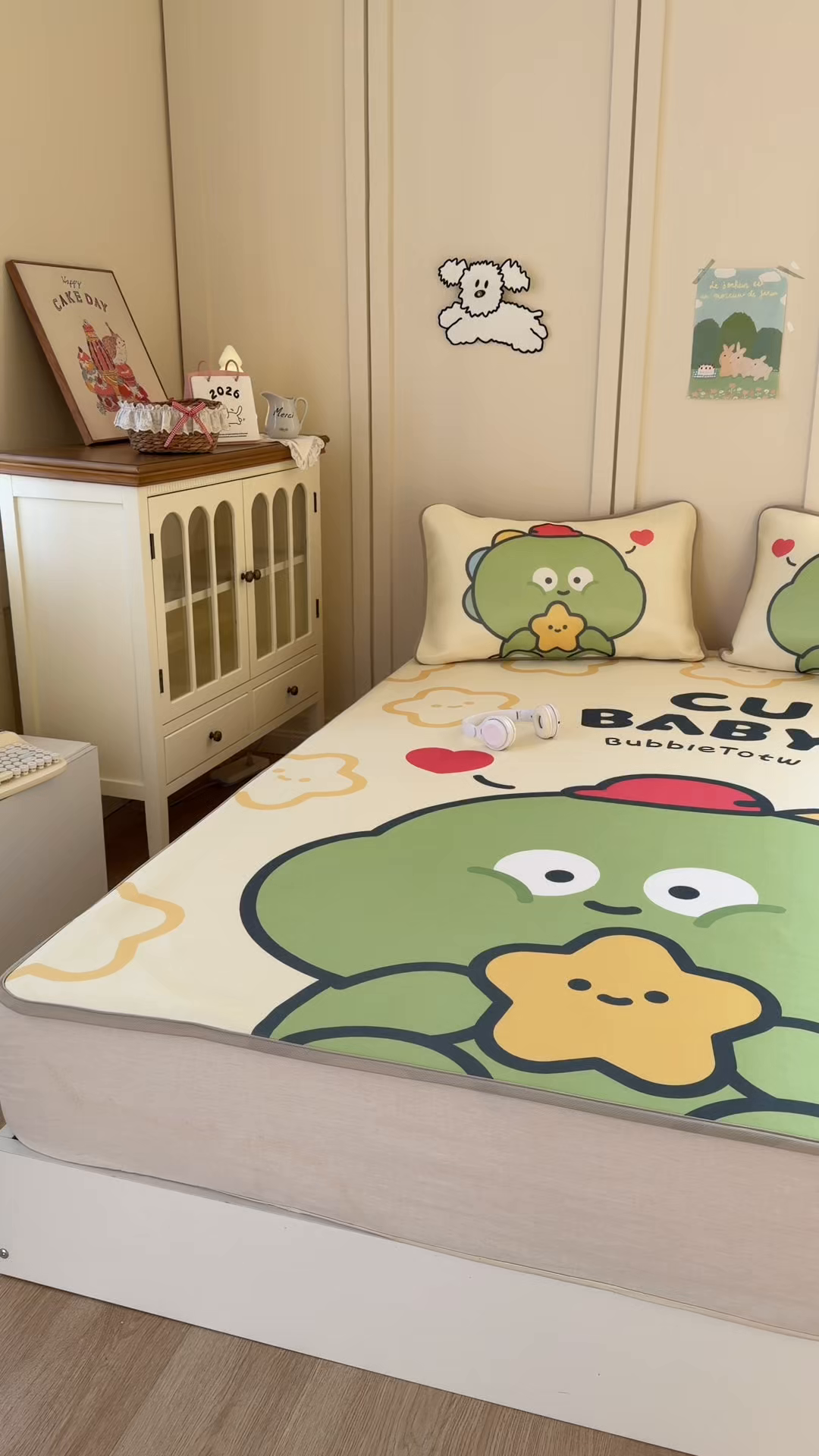 91家纺网 家纺一手货源 找家纺 潮邦创意家居 2026新款A类小冰皮软席油光冰丝席-巴波布布系列【含A类检测报告】 布布糖糖