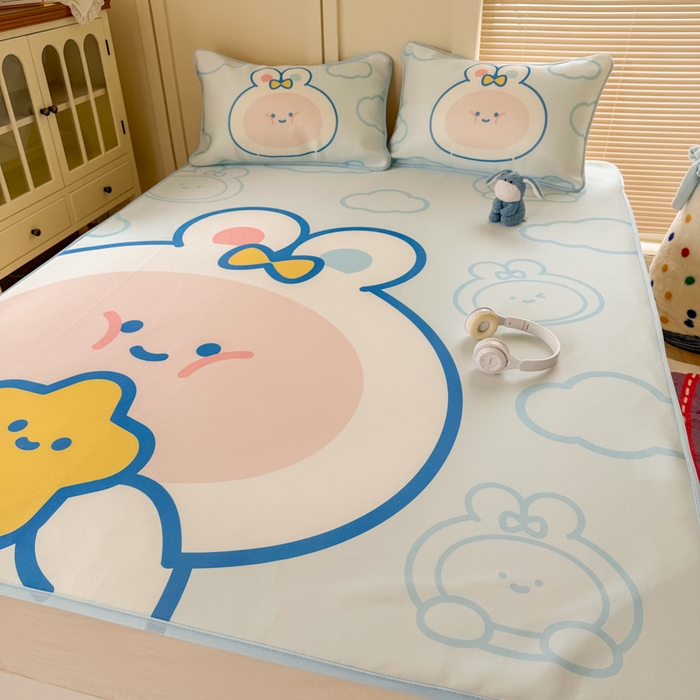 潮邦创意家居 2026新款A类小冰皮软席油光冰丝席-巴波布布系列【含A类检测报告】 布布桃桃