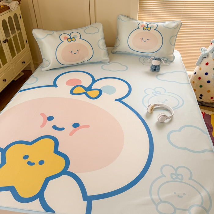 91家纺网 家纺一手货源 找家纺 潮邦创意家居 2026新款A类小冰皮软席油光冰丝席-巴波布布系列【含A类检测报告】 布布桃桃