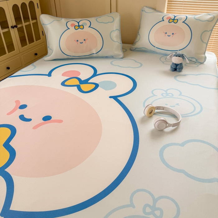 91家纺网 家纺一手货源 找家纺 潮邦创意家居 2026新款A类小冰皮软席油光冰丝席-巴波布布系列【含A类检测报告】 布布桃桃