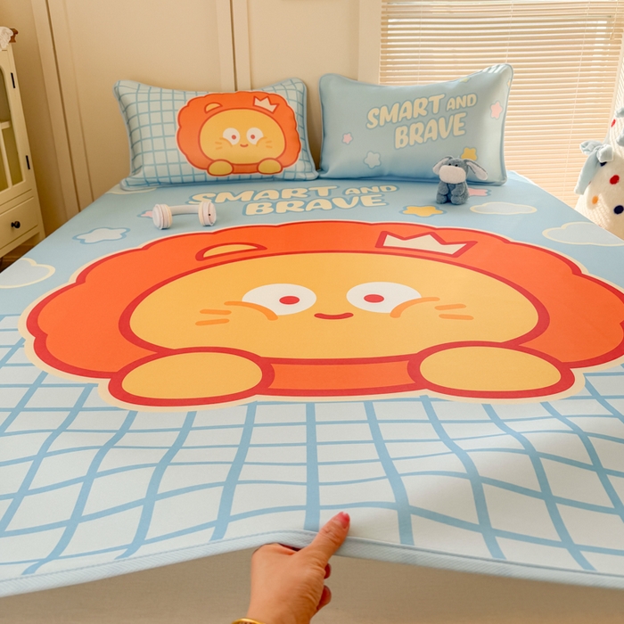 91家纺网 家纺一手货源 找家纺 潮邦创意家居 2026新款A类小冰皮软席油光冰丝席-巴波布布系列【含A类检测报告】 布布星星