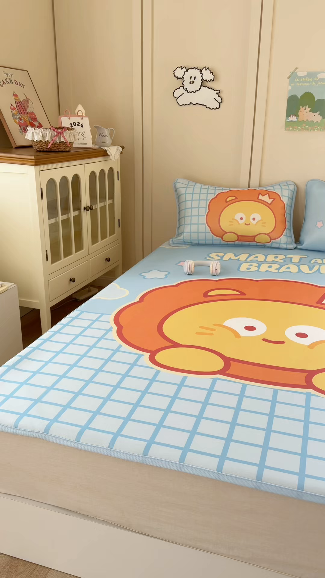 91家纺网 家纺一手货源 找家纺 潮邦创意家居 2026新款A类小冰皮软席油光冰丝席-巴波布布系列【含A类检测报告】 布布星星