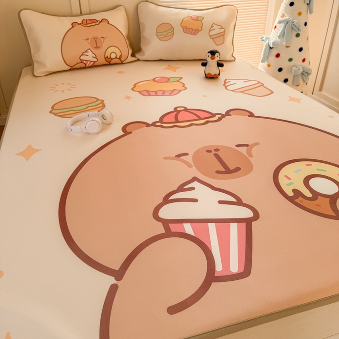 91家纺网 家纺一手货源 找家纺 潮邦创意家居 2026新款A类小冰皮软席油光冰丝席-巴波布布系列【含A类检测报告】 布布芽芽