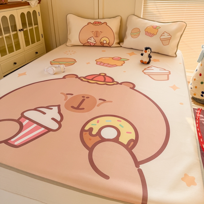 潮邦创意家居 2026新款A类小冰皮软席油光冰丝席-巴波布布系列【含A类检测报告】 布布芽芽