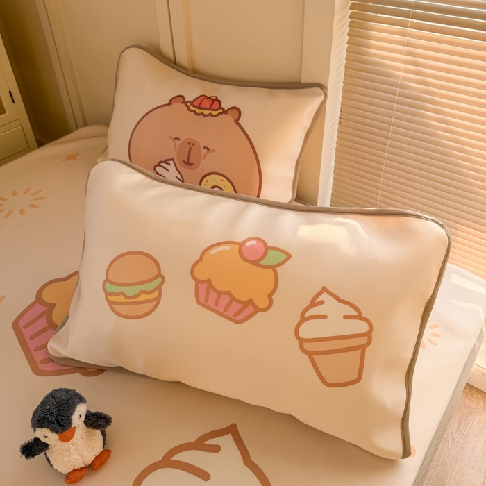 91家纺网 家纺一手货源 找家纺 潮邦创意家居 2026新款A类小冰皮软席油光冰丝席-巴波布布系列【含A类检测报告】 布布芽芽