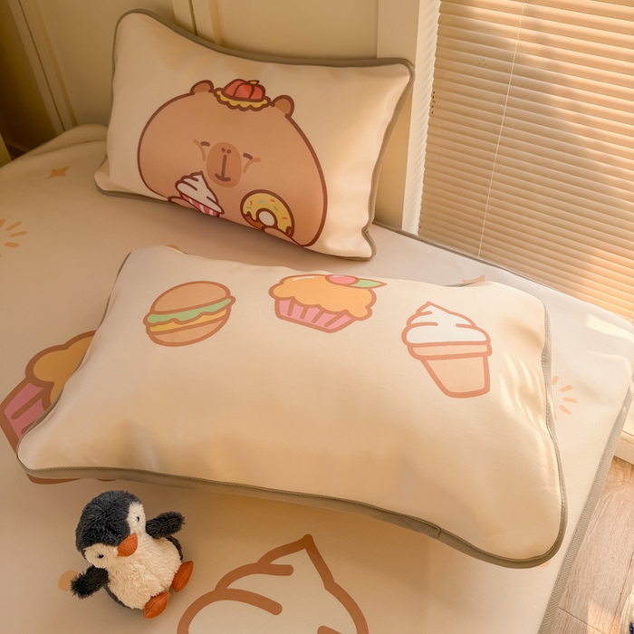 91家纺网 家纺一手货源 找家纺 潮邦创意家居 2026新款A类小冰皮软席油光冰丝席-巴波布布系列【含A类检测报告】 布布芽芽